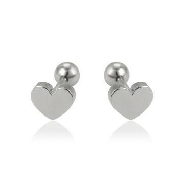 E-618 Xuping Bijoux Fashion Rhodium couleur conception simple coeur en forme de boucles d&#39;oreilles